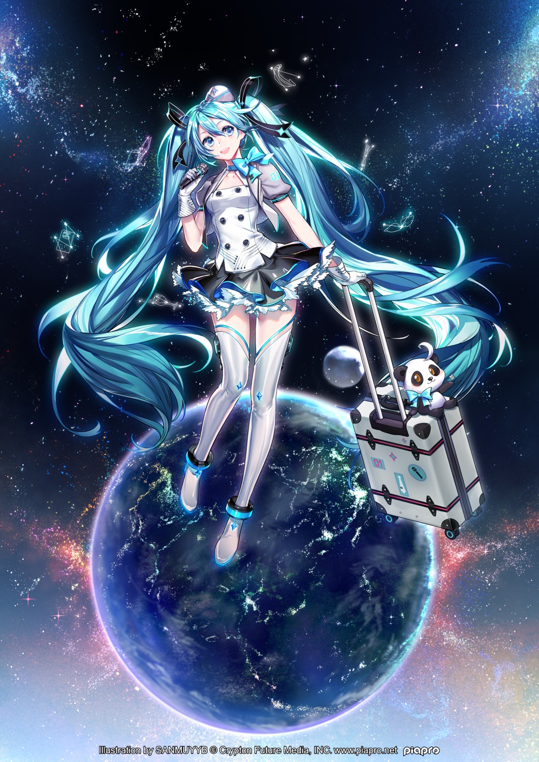 hatsune_miku hatsune_miku_with_you thighhighs vocaloid yyb