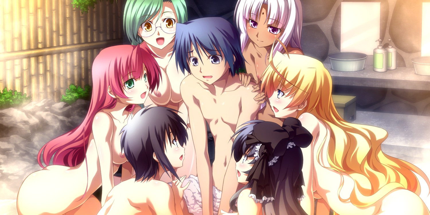 ass bathing game_cg izumi_mahiru megane naked nipples onsen soranica_ele