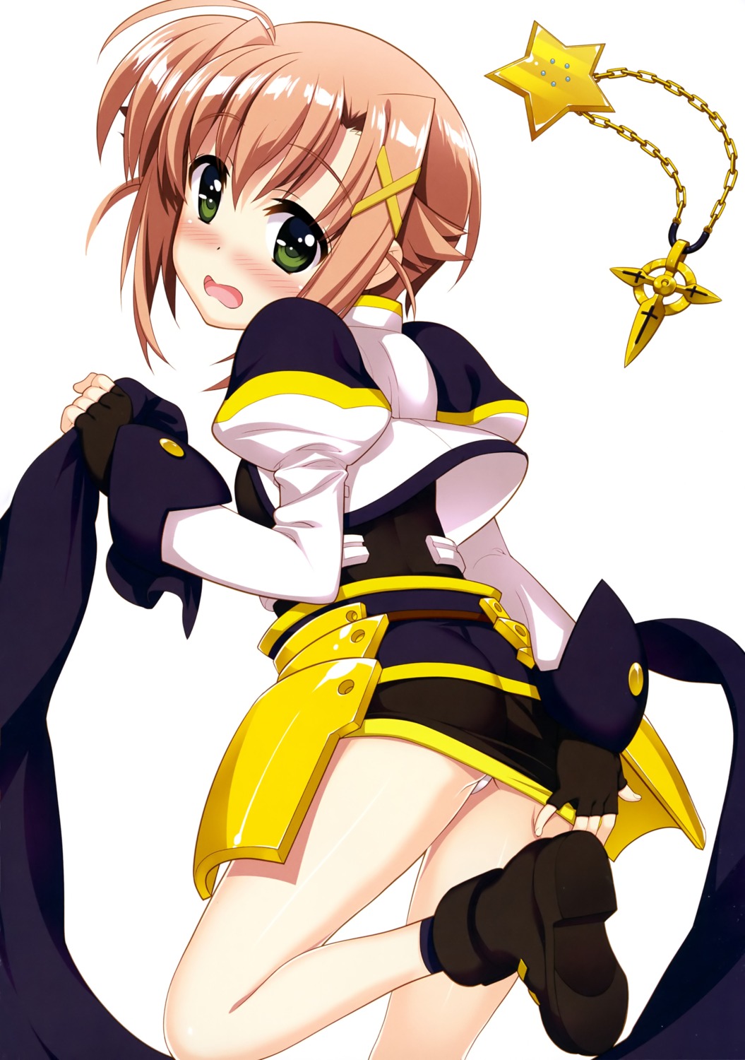 armor fujima_takuya heels mahou_shoujo_lyrical_nanoha mahou_shoujo_lyrical_nanoha_vivid miura_rinaldi pantsu