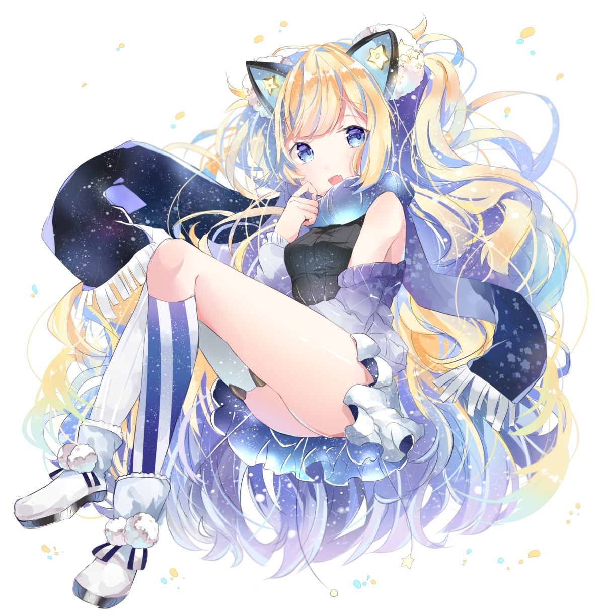 animal_ears lapidary_heart_(maomao) nekomimi nopan open_shirt seeu vocaloid