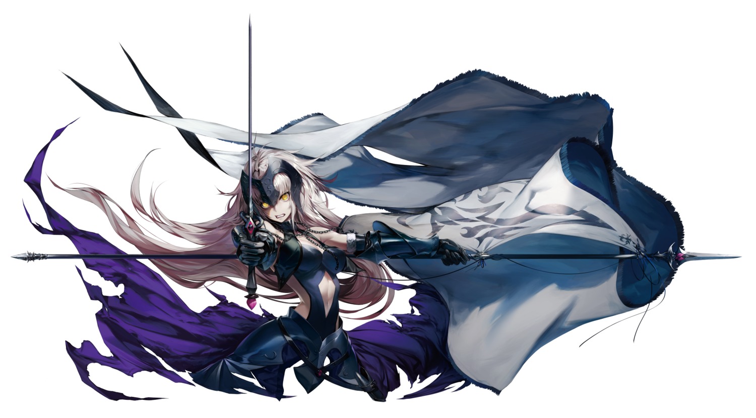 armor fate/grand_order jeanne_d'arc jeanne_d'arc_(alter)_(fate) kodama_(wa-ka-me) sword weapon