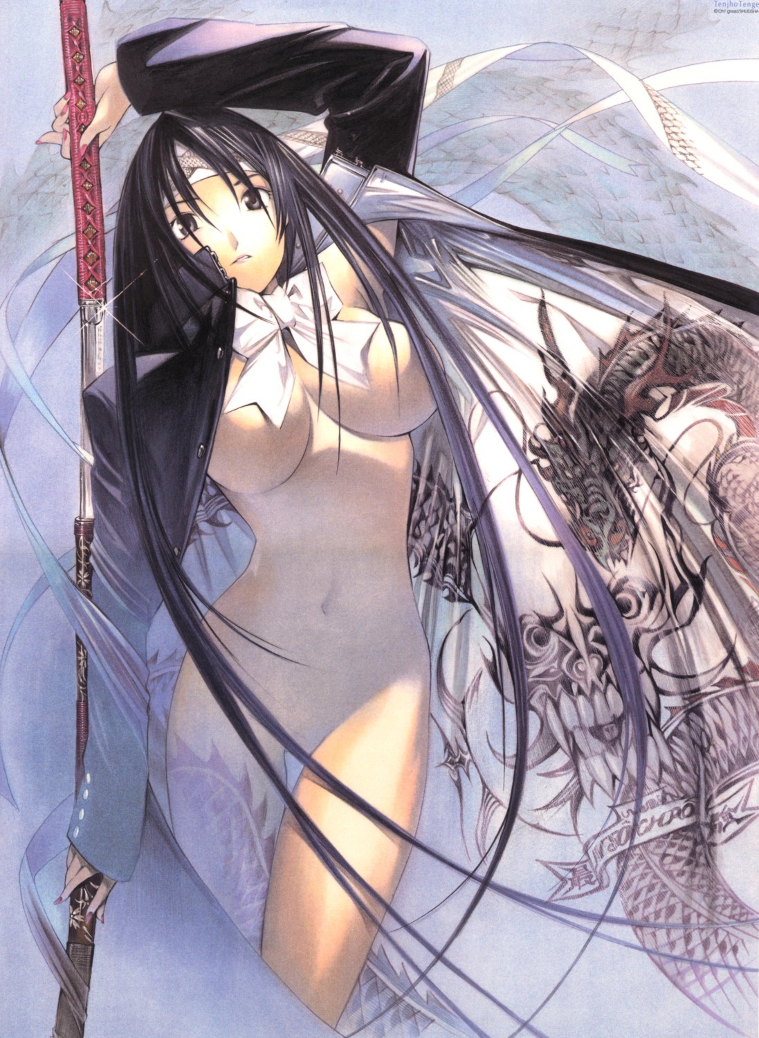 breasts naked_cape natsume_aya oh!_great sword tenjou_tenge