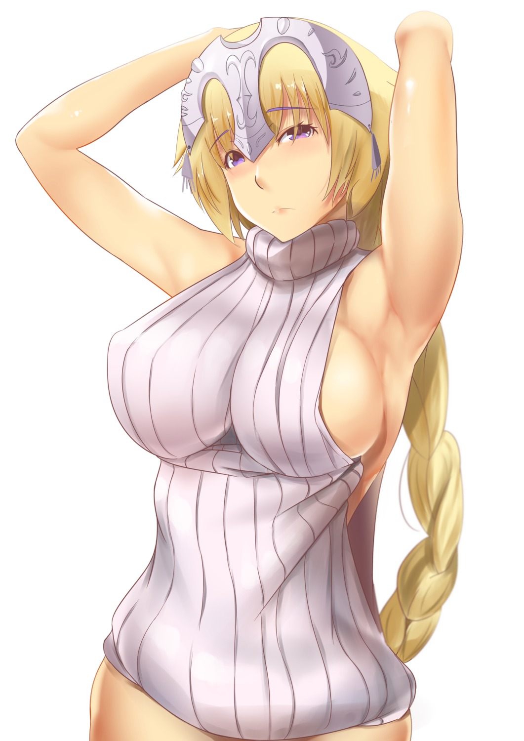 fate/grand_order jeanne_d'arc jeanne_d'arc_(fate) no_bra sweater xperiajoker