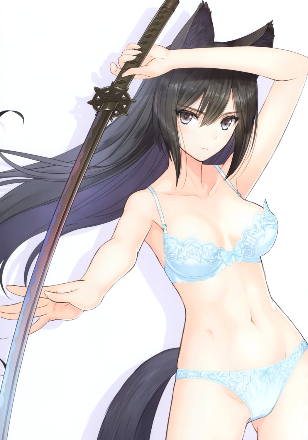 animal_ears bra pantsu sword tail tony_taka