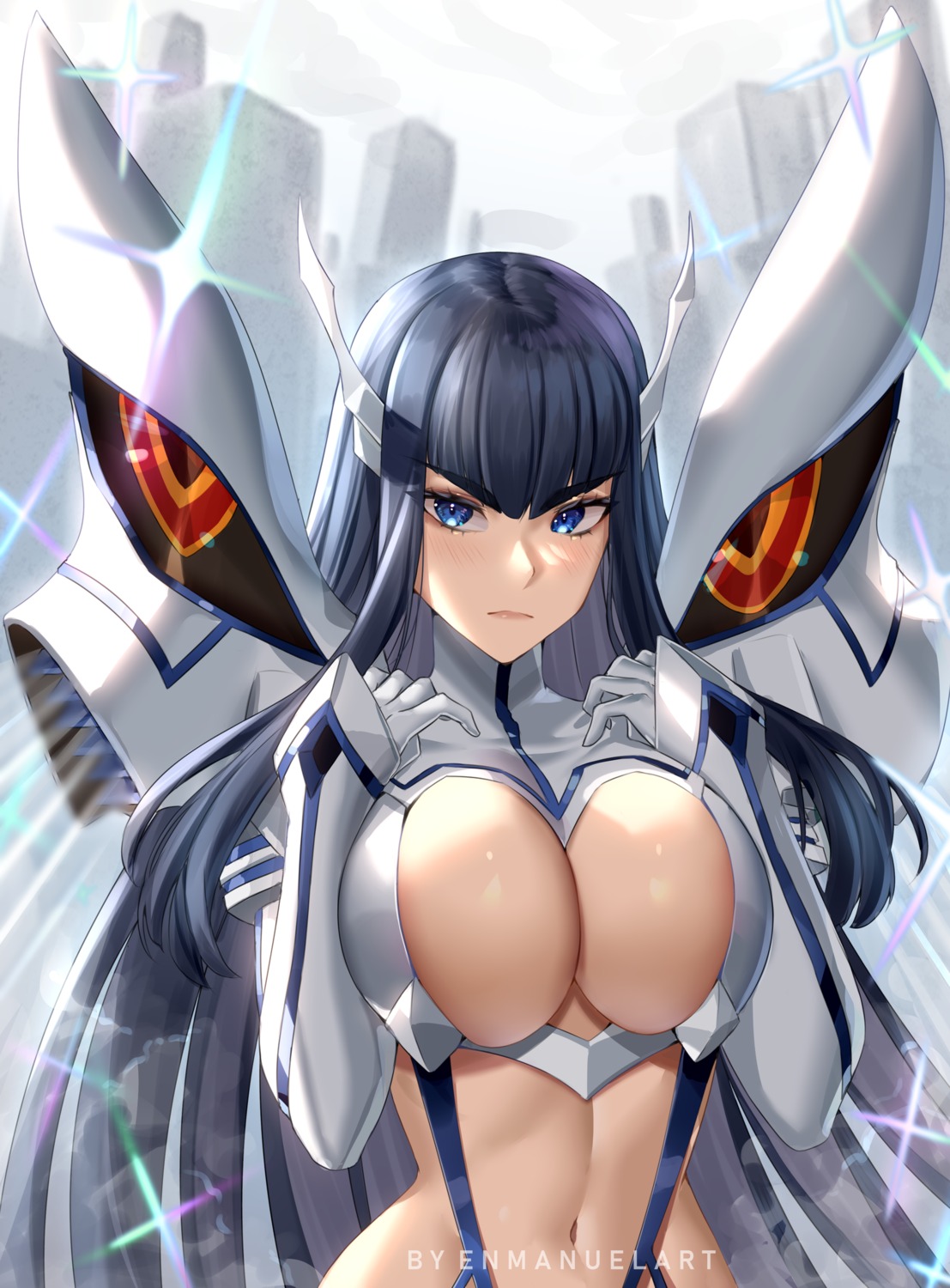 bikini_armor enmanuelart20 kill_la_kill kiryuuin_satsuki no_bra