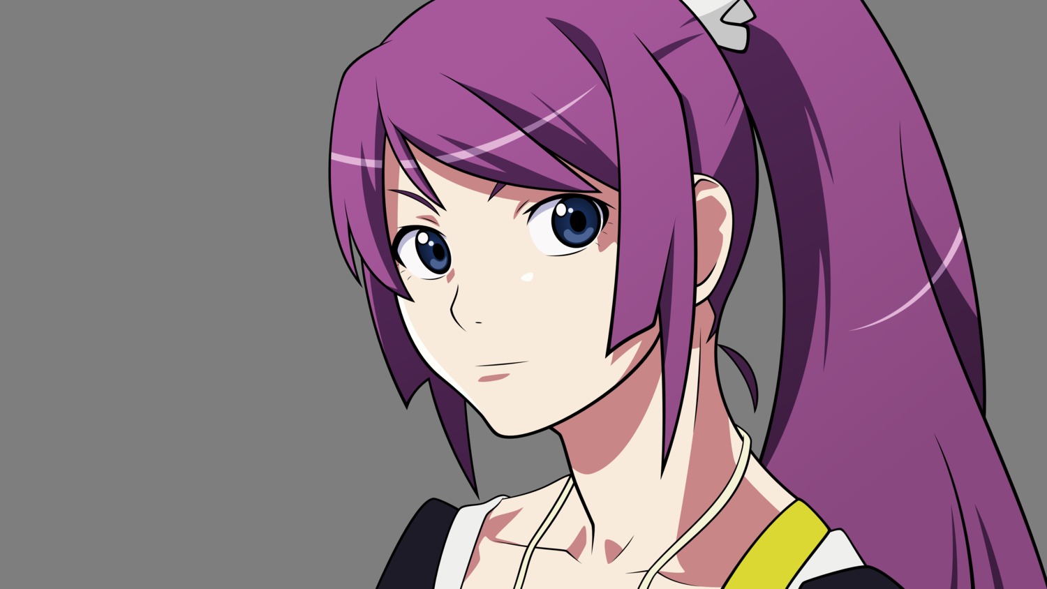 bakemonogatari monogatari_(series) senjougahara_hitagi transparent_png vector_trace