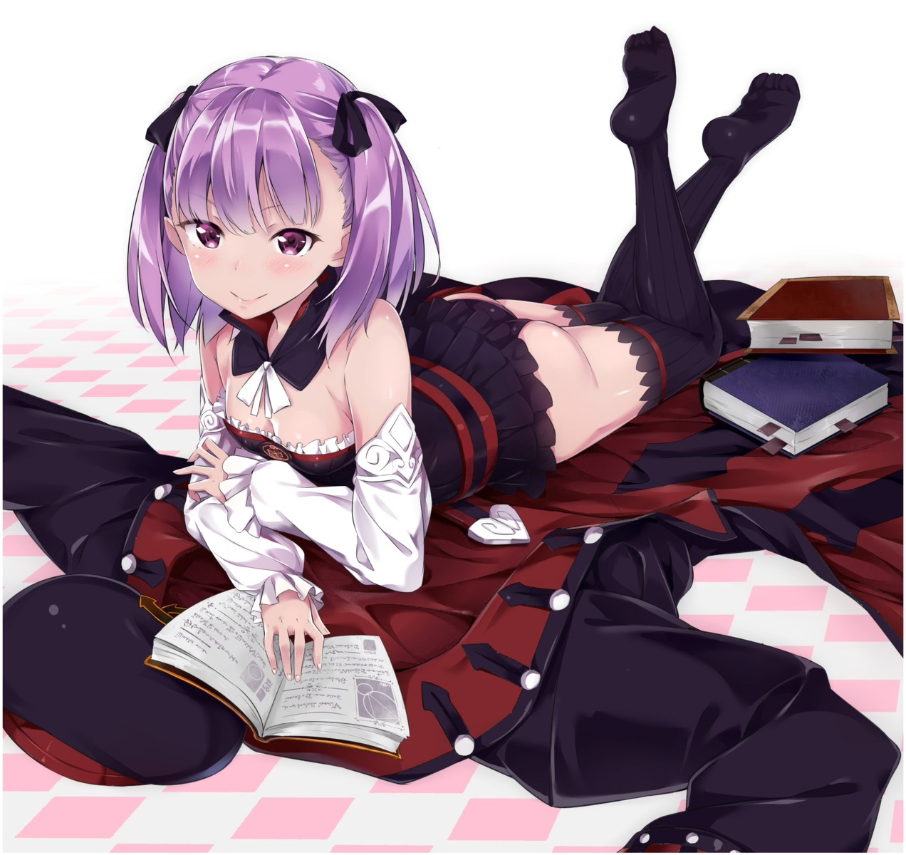 cleavage dress fate/grand_order helena_blavatsky_(fate/grand_order) mishin_(mbmnk) pantsu thighhighs