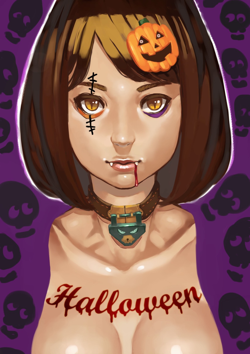 blood cleavage halloween yom