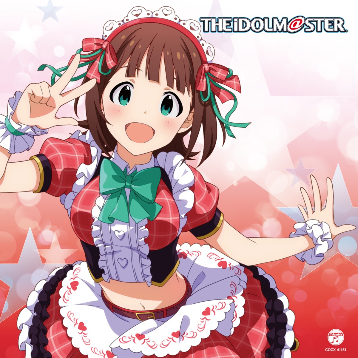 amami_haruka disc_cover maid skirt_lift tagme the_idolm@ster