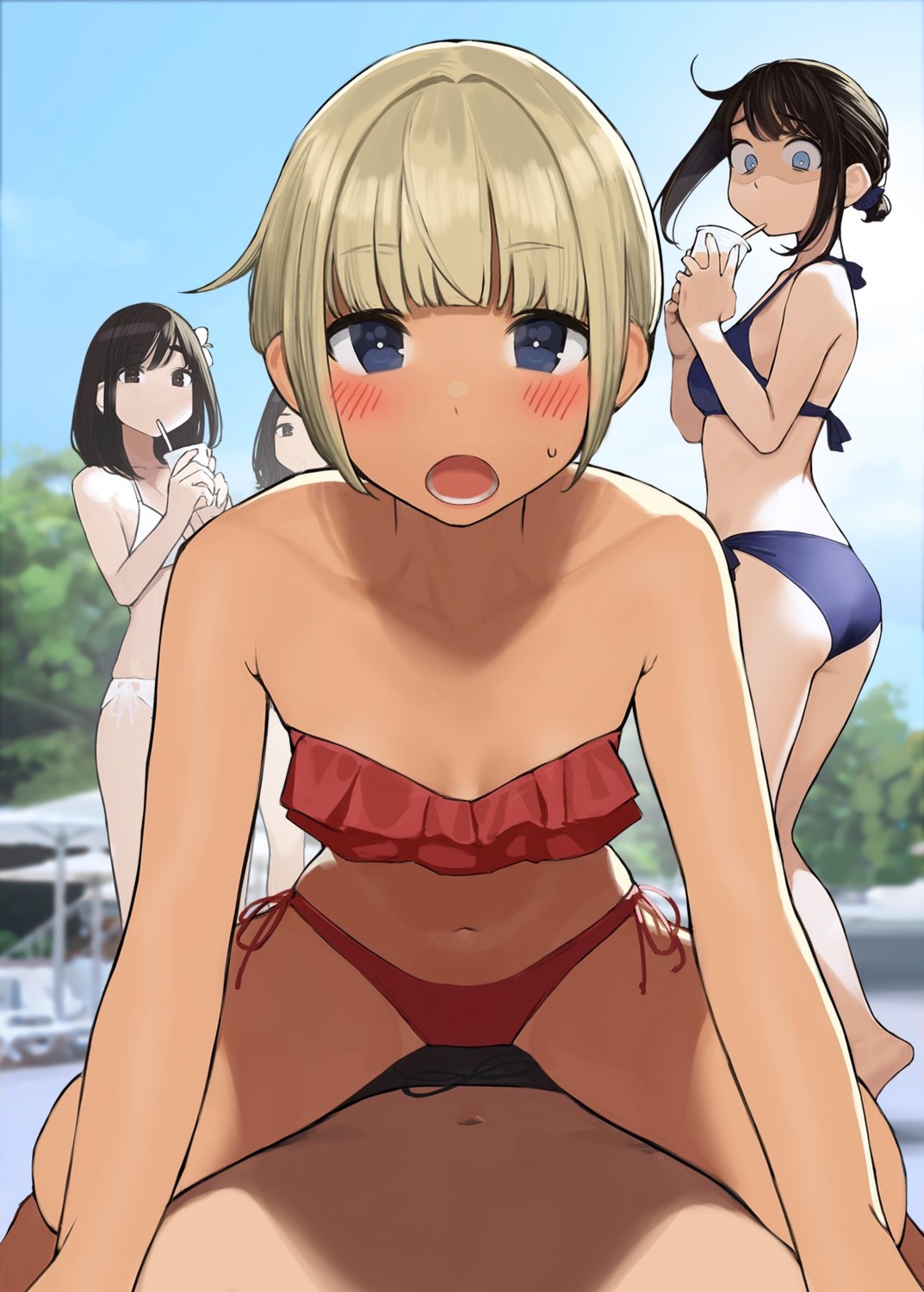 ass bikini ganbare_douki-chan swimsuits yom