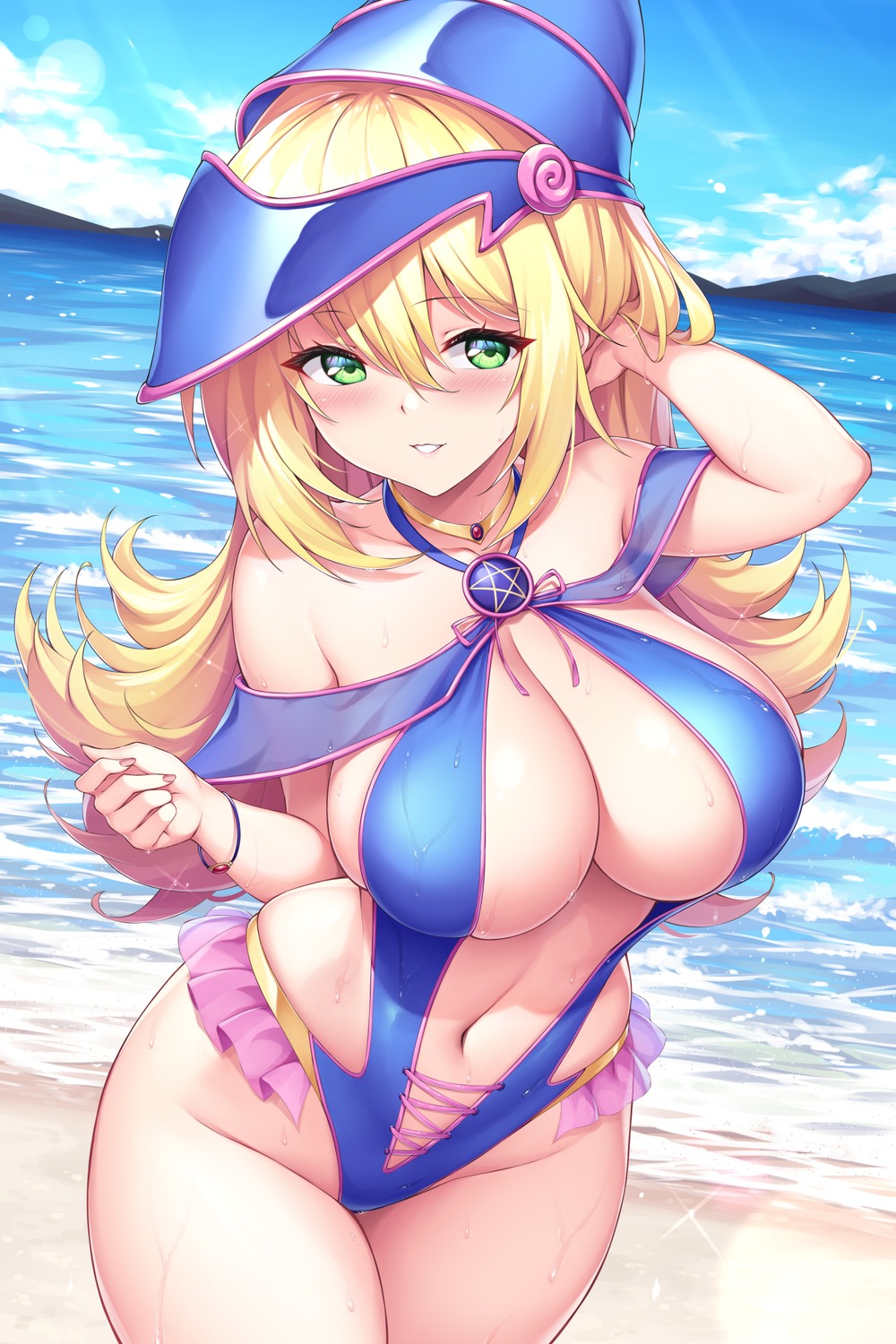 dark_magician_girl ivenglynn swimsuits witch yugioh