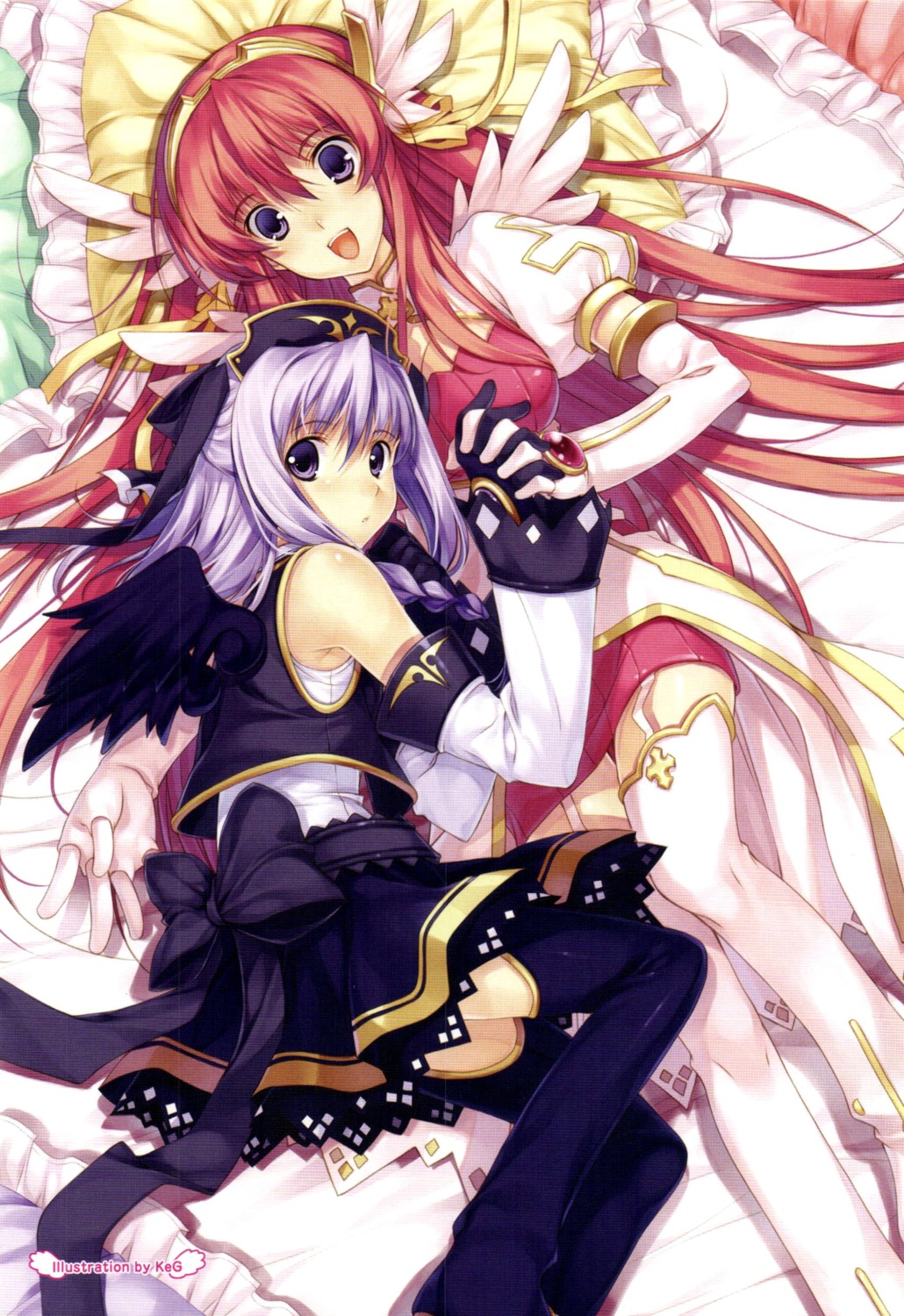 hagure_keg lime_luna_oaklane prim_rina_oaklane primary_~magical★trouble★scramble~ screening thighhighs