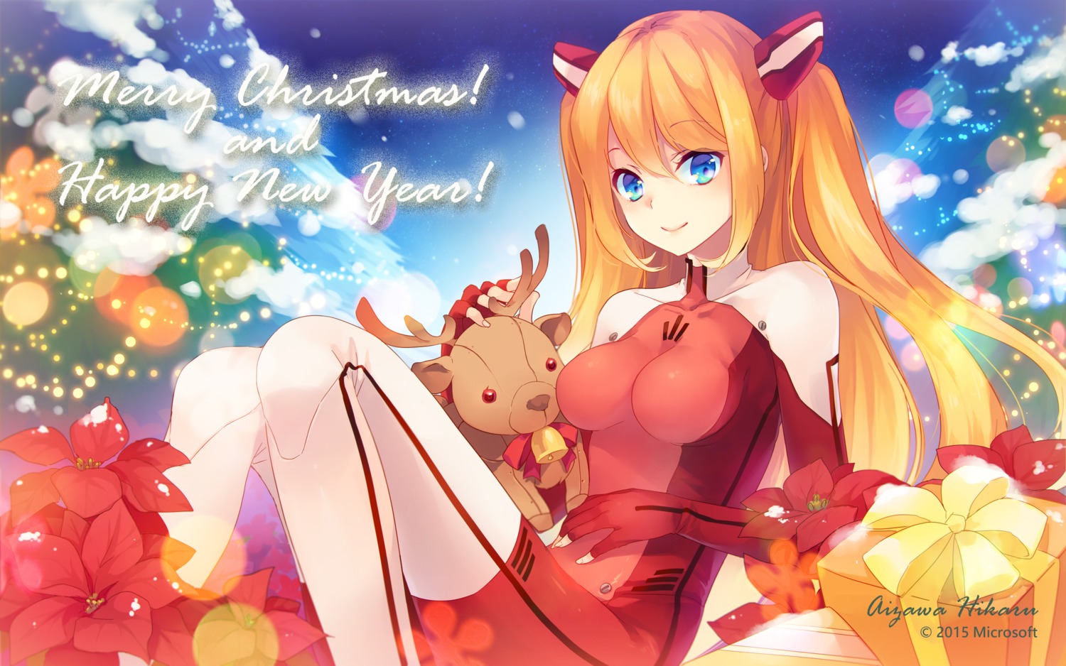 aizawa_hikaru bodysuit christmas microsoft shinia wallpaper