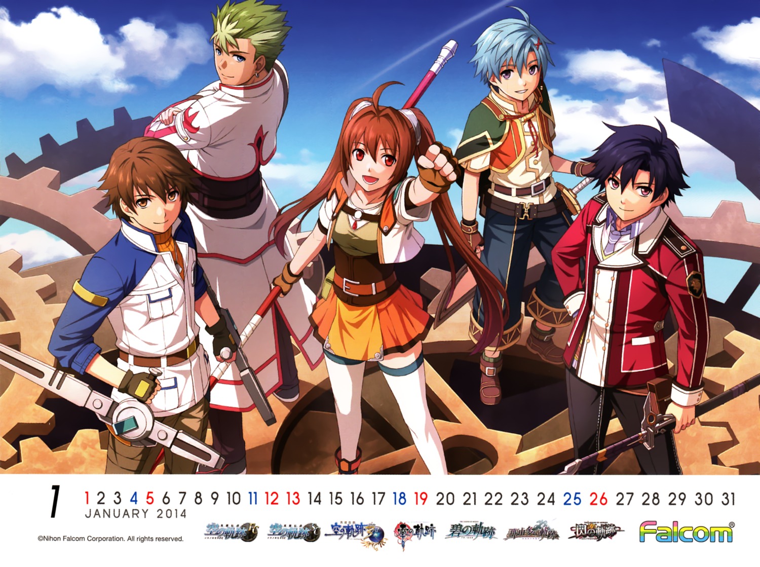 calendar eiyuu_densetsu eiyuu_densetsu:_ao_no_kiseki eiyuu_densetsu:_sen_no_kiseki eiyuu_densetsu:_sora_no_kiseki eiyuu_densetsu:_zero_no_kiseki enami_katsumi estelle_bright falcom kevin_graham lloyd_bannings nayuta_herschel nayuta_no_kiseki rean_schwarzer sword weapon