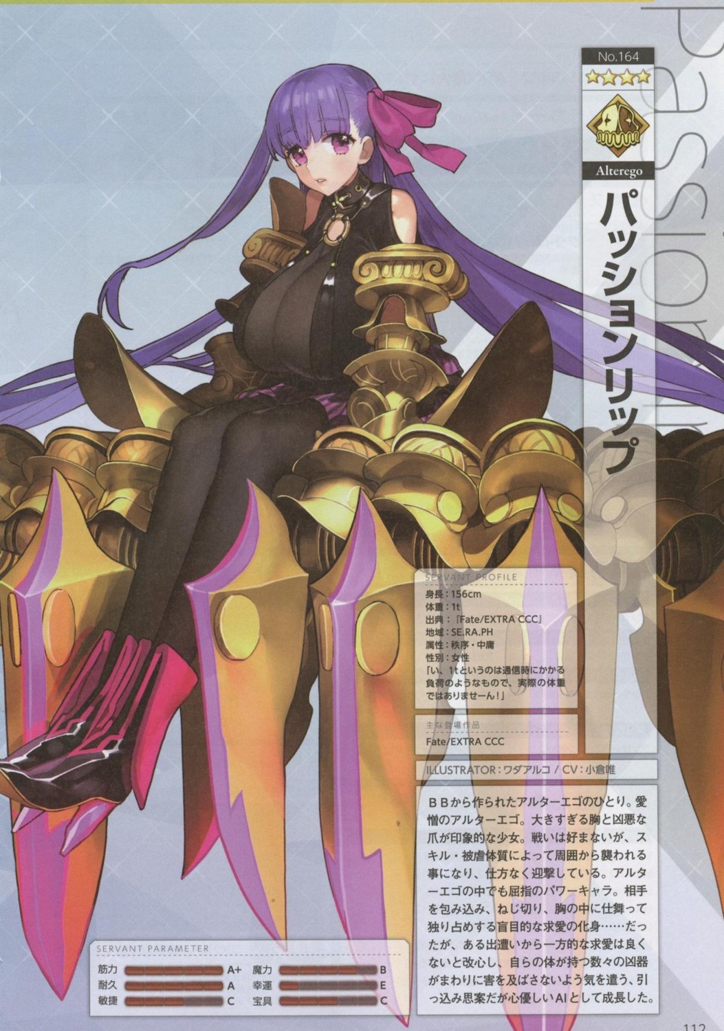 Wada Rco Fate Grand Order Passion Lip Armor Bodysuit Heels Profile Page Weapon Yande Re