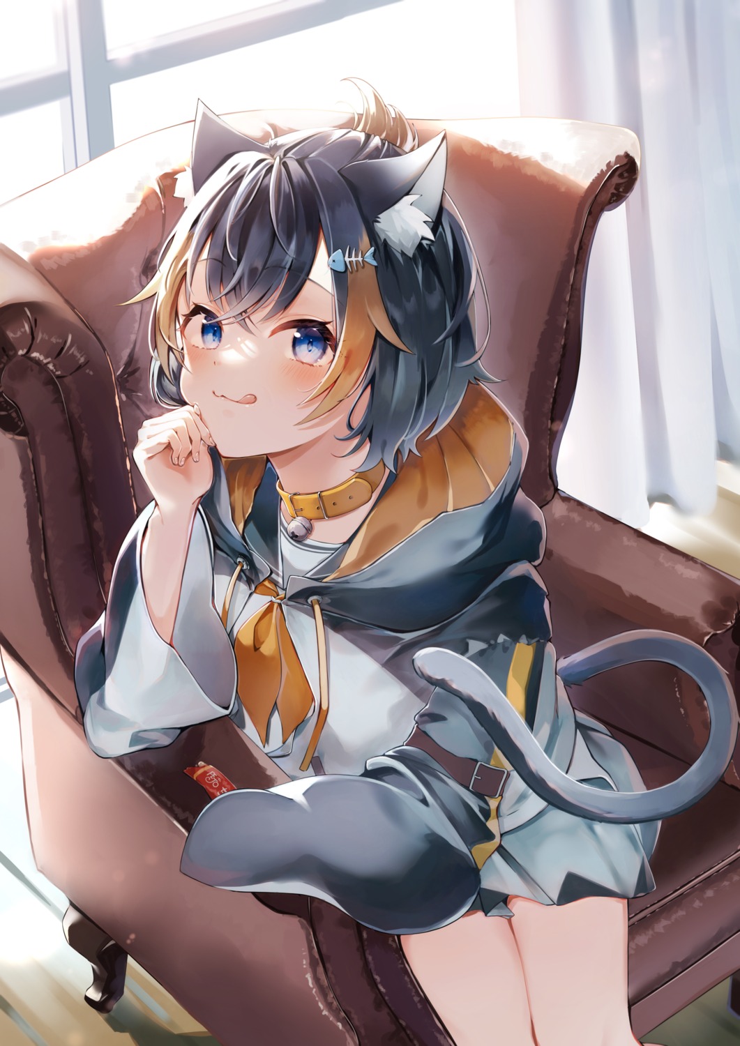 animal_ears miyato_miya nekomimi nijisanji nijisanji_en petra_gurin seifuku tail