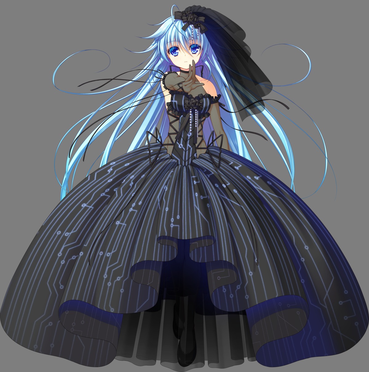 dress no_bra re:birth_colony_-lost_azurite- see_through tagme transparent_png