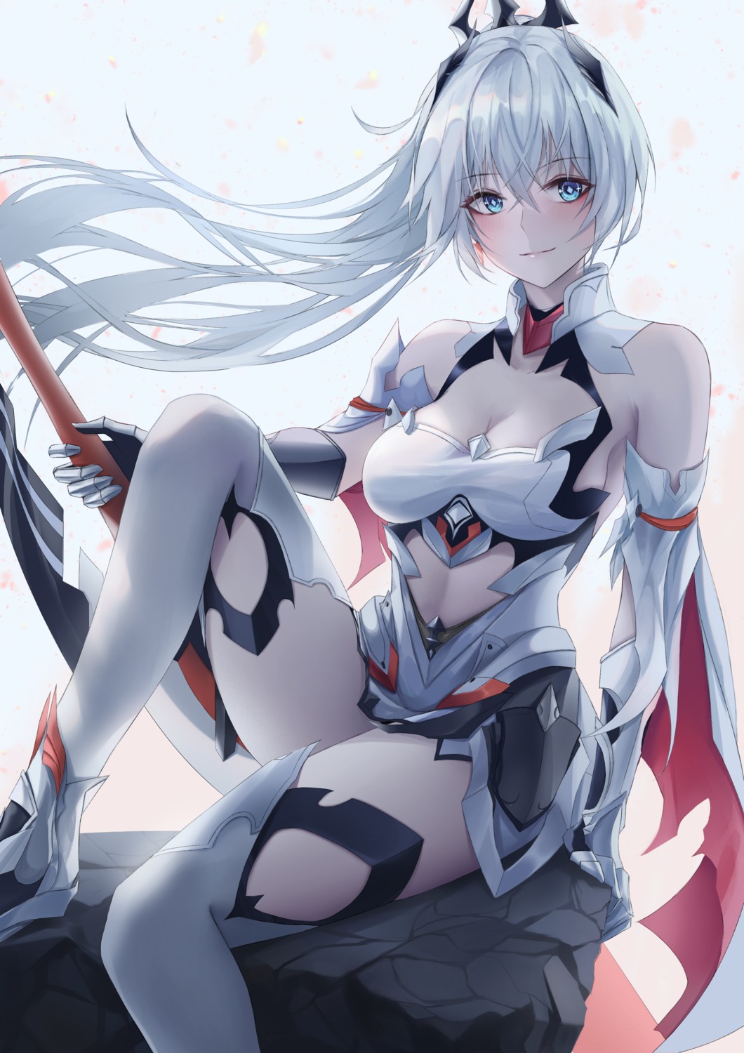 armor benghuai_xueyuan cleavage honkai_impact kiana_kaslana thighhighs turbulence