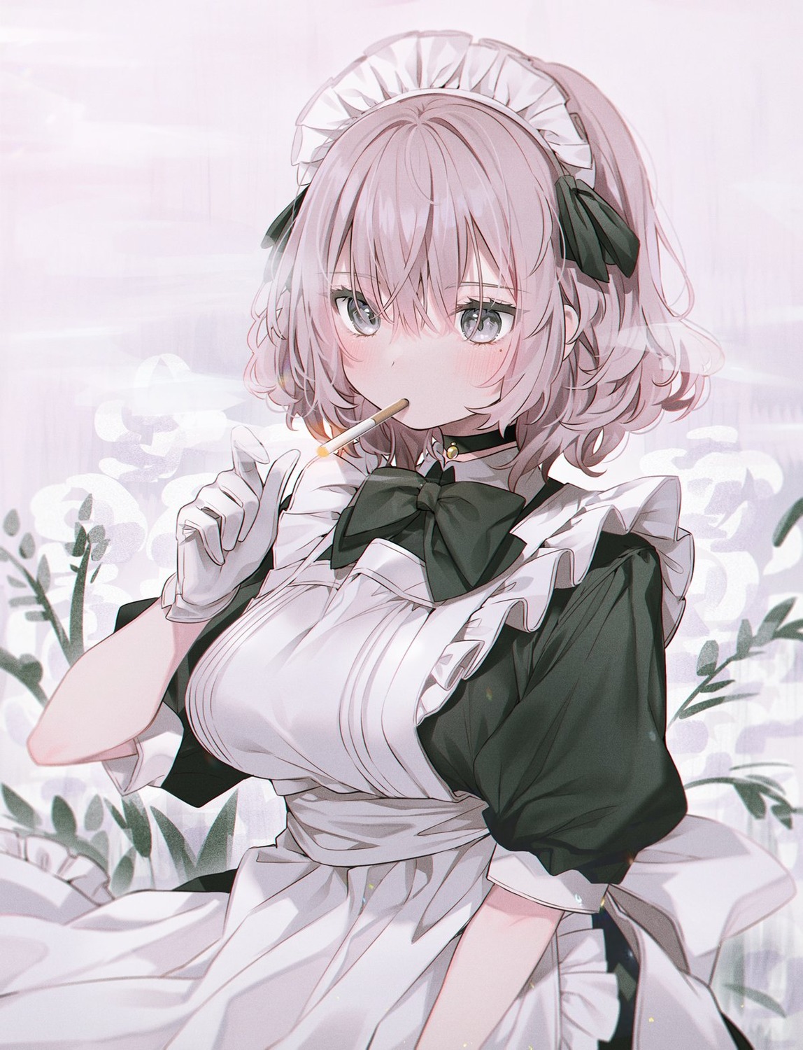 mnimni maid smoking | #1120224 | yande.re