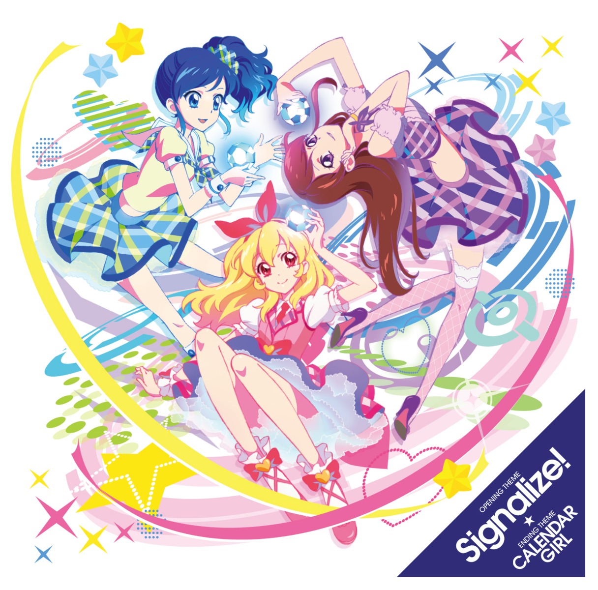 aikatsu! disc_cover dress heels hoshimiya_ichigo kiriya_aoi shibuki_ran