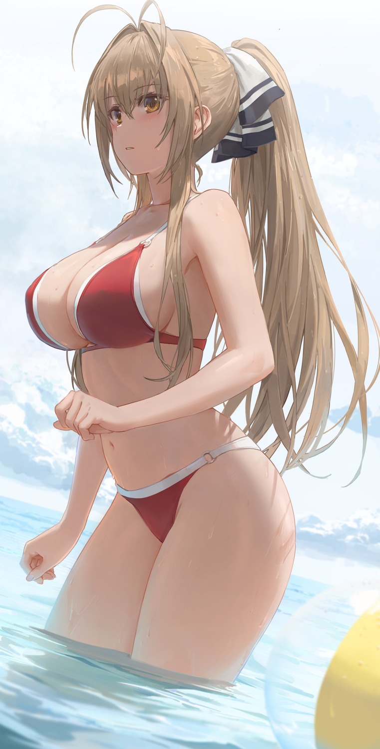 amagi_brilliant_park bikini free_style_(yohan1754) sento_isuzu swimsuits wet