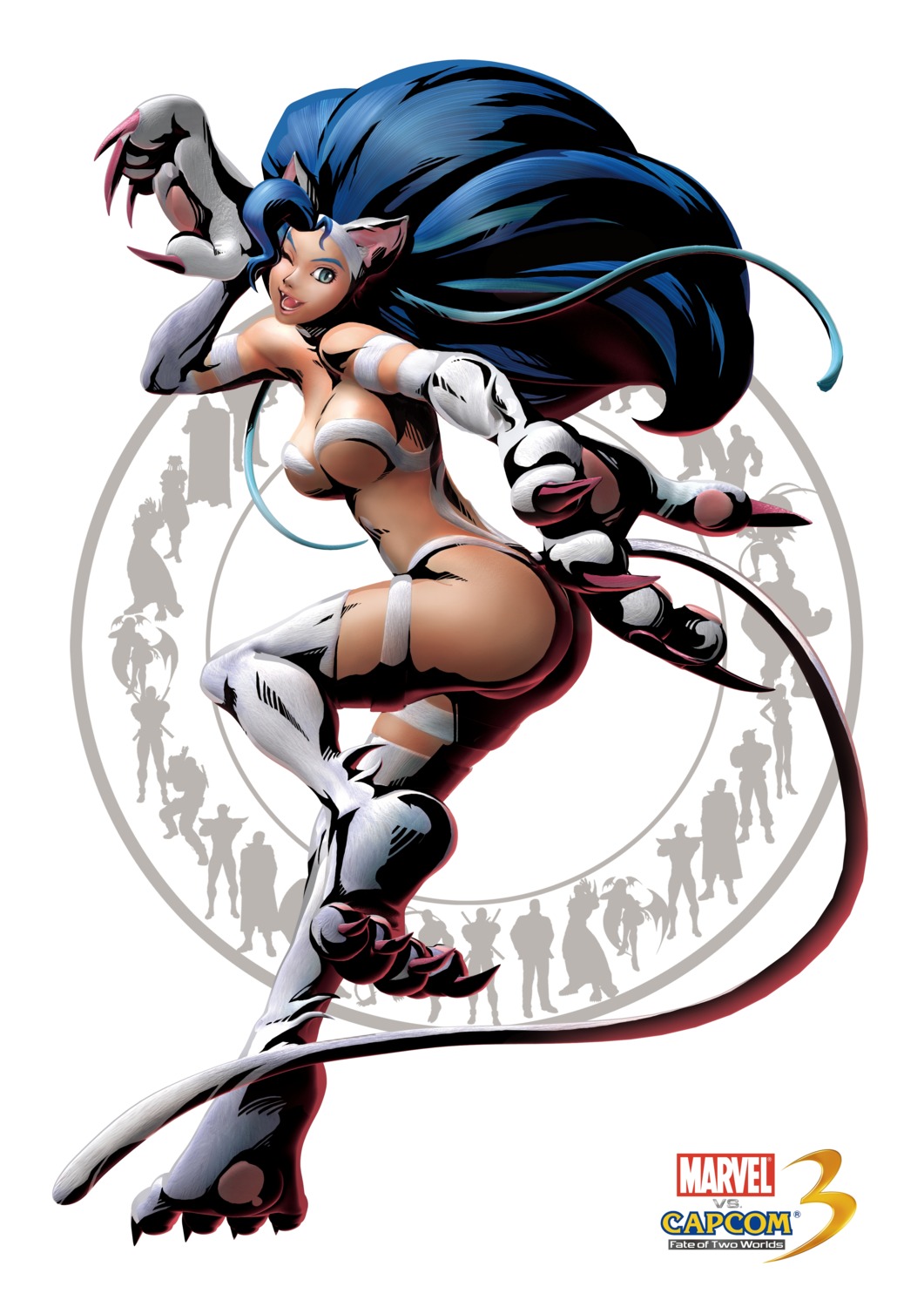 animal_ears ass capcom dark_stalkers felicia marvel_vs_capcom marvel_vs_capcom_3 nekomimi shinkirou tail thighhighs