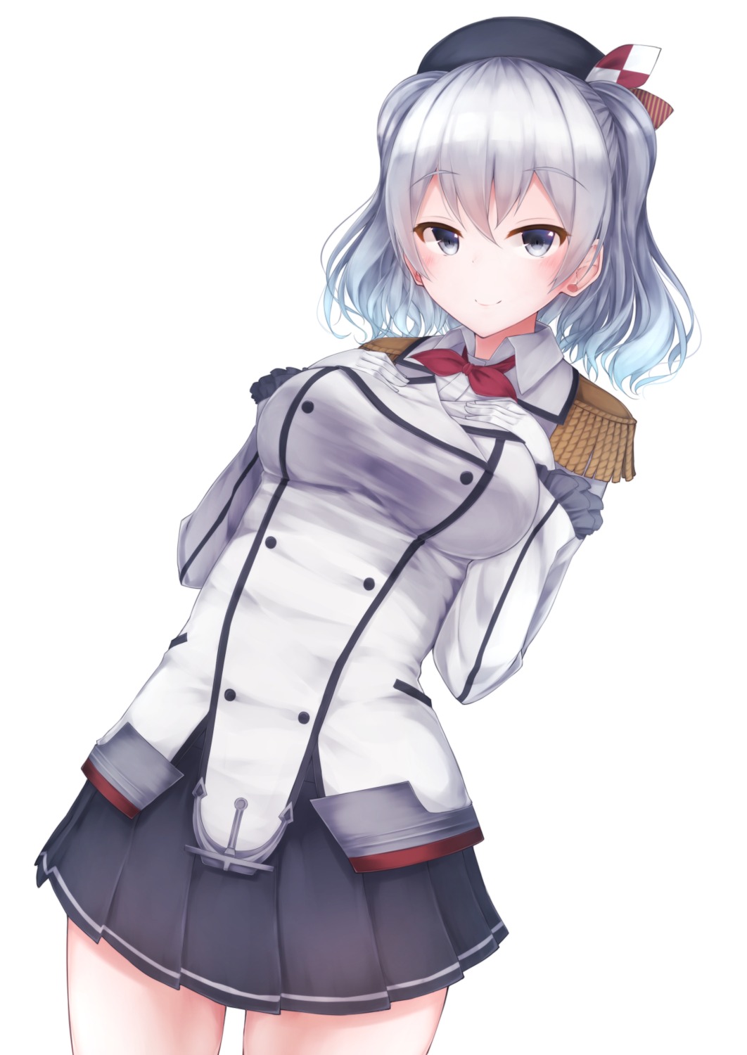breast_hold kantai_collection kashima_(kancolle) rerrere uniform