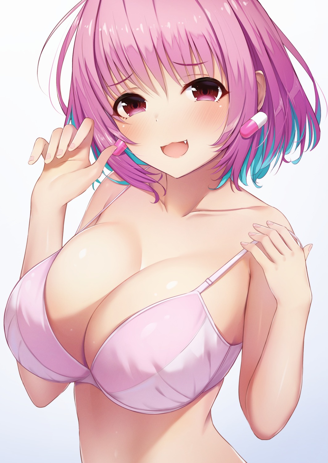 bra cleavage fou_zi the_idolm@ster the_idolm@ster_cinderella_girls yumemi_riamu