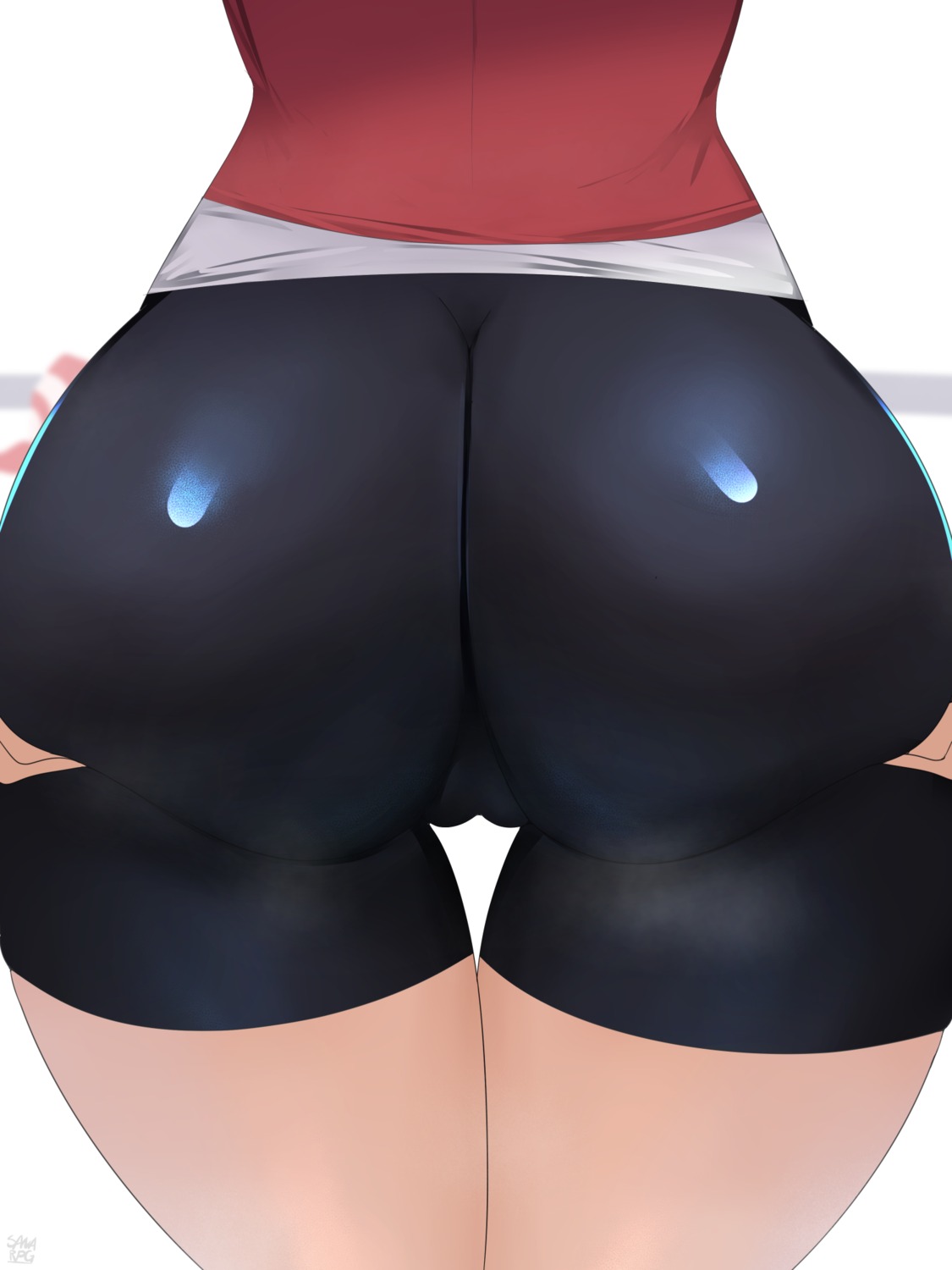 ass ass_grab bike_shorts cameltoe haruka_(pokemon) pokemon pokemon_oras pokemon_rse sana!rpg