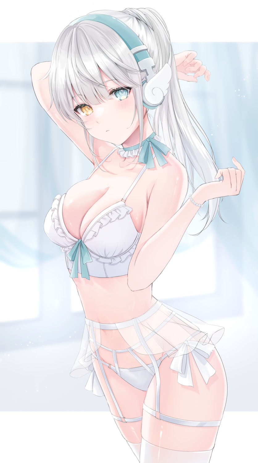 bra garter garter_belt heterochromia ion_i pantsu see_through string_panties thighhighs