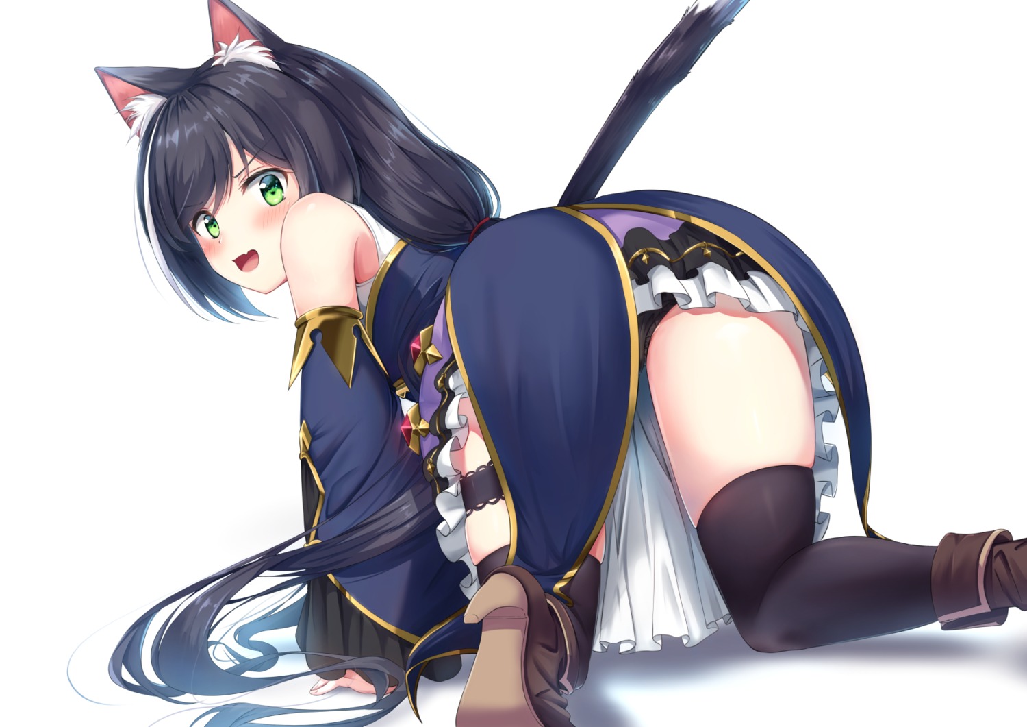 animal_ears garter heels karyl_(princess_connect) miso_(misomiso_154) nekomimi pantsu princess_connect princess_connect!_re:dive tail thighhighs