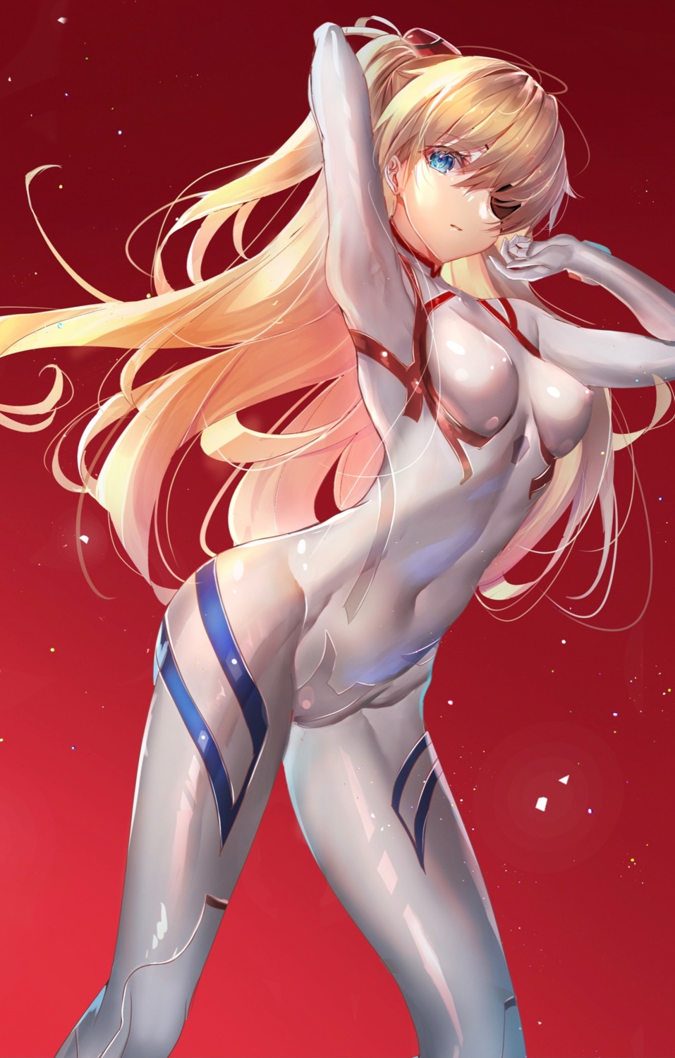 bodysuit chiachun0621 erect_nipples eyepatch neon_genesis_evangelion souryuu_asuka_langley