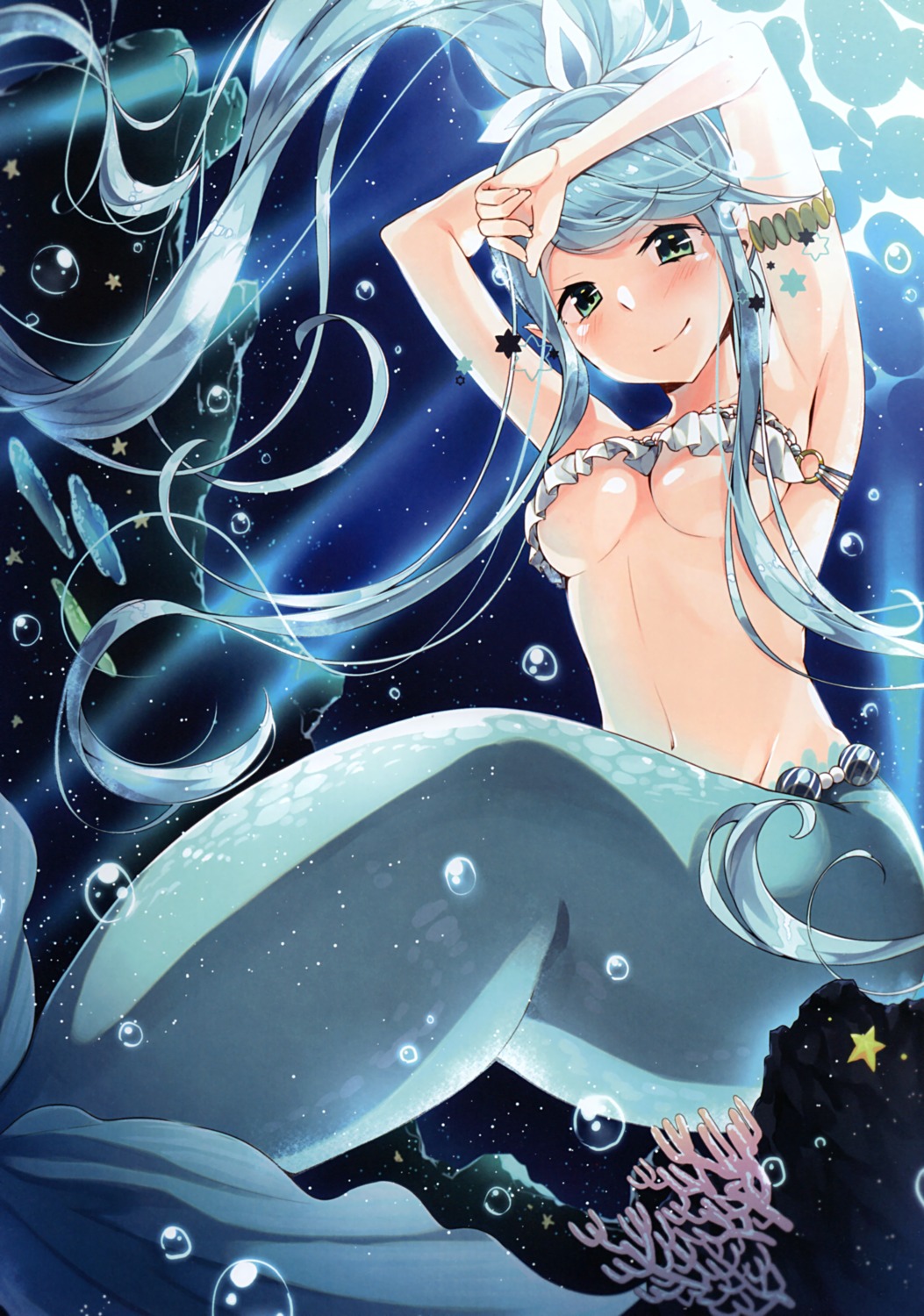 bikini_top mermaid monster_girl sakuragi_ren sakuranoiro swimsuits tail
