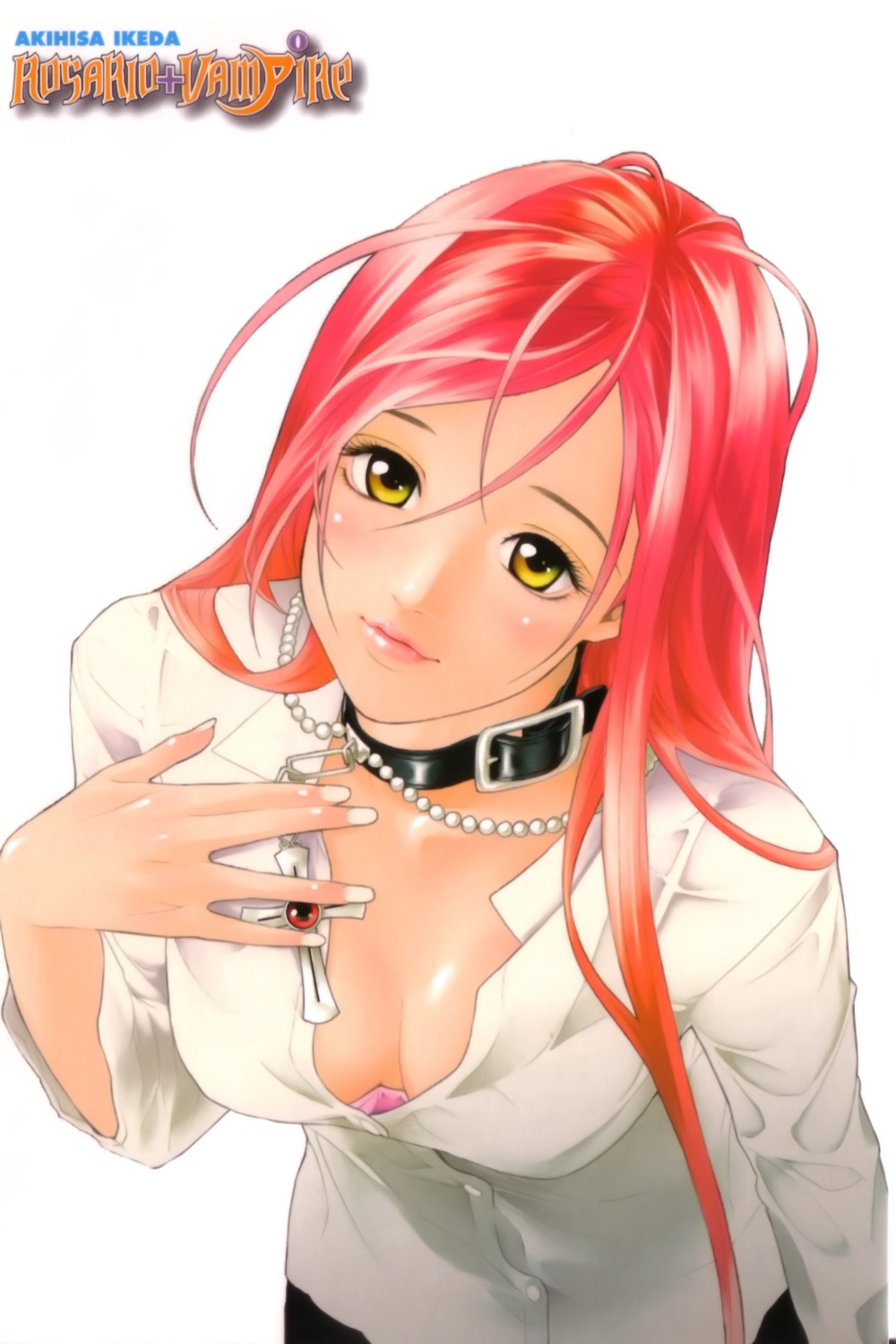 akashiya_moka bra cleavage ikeda_akihisa rosario_+_vampire