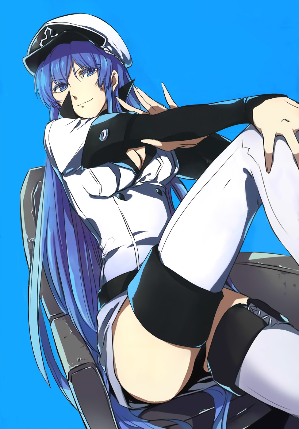 akame_ga_kill! esdeath tashiro_tetsuya thighhighs uniform