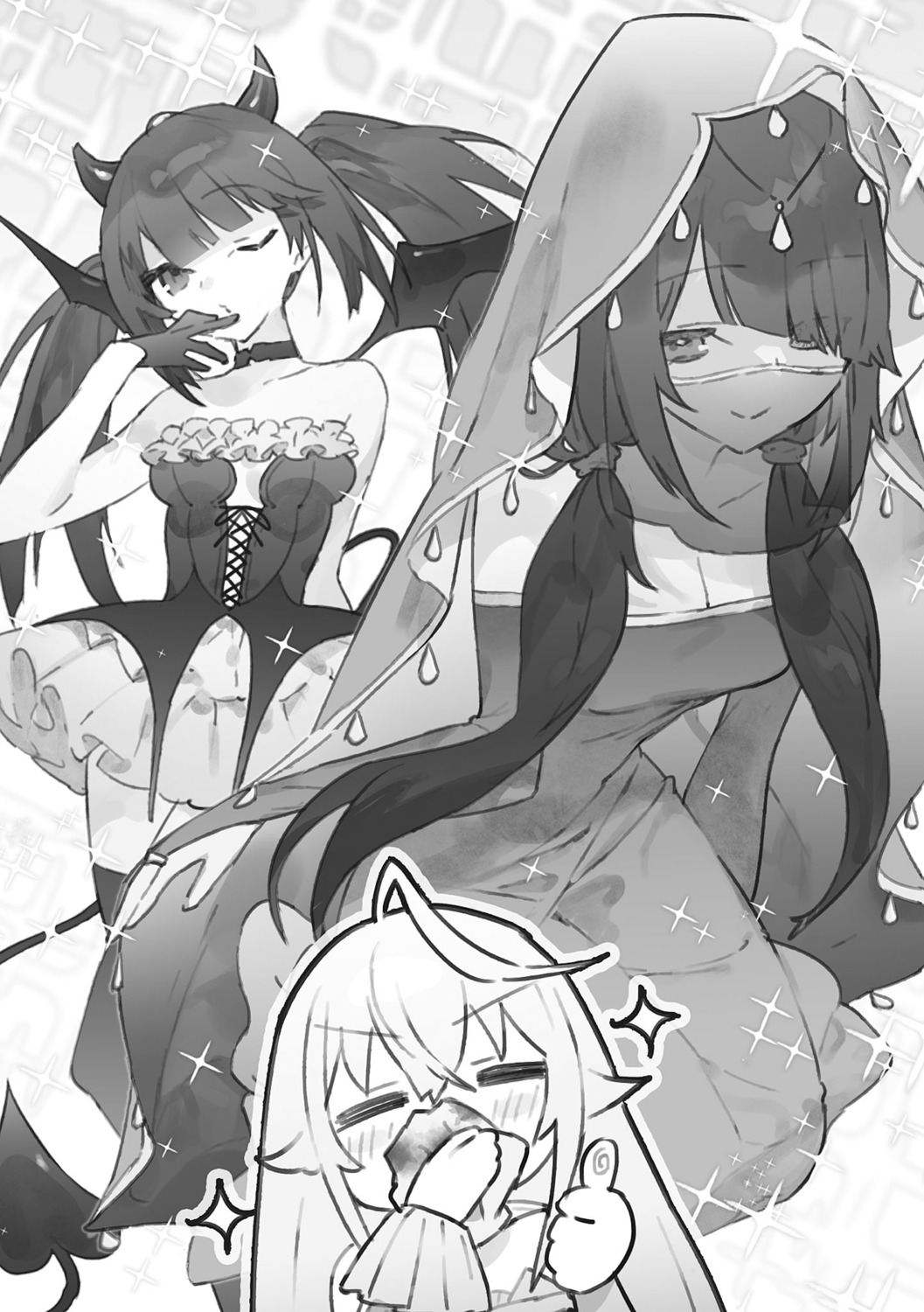 date_a_live date_a_live_fragment_date_a_bullet monochrome noco