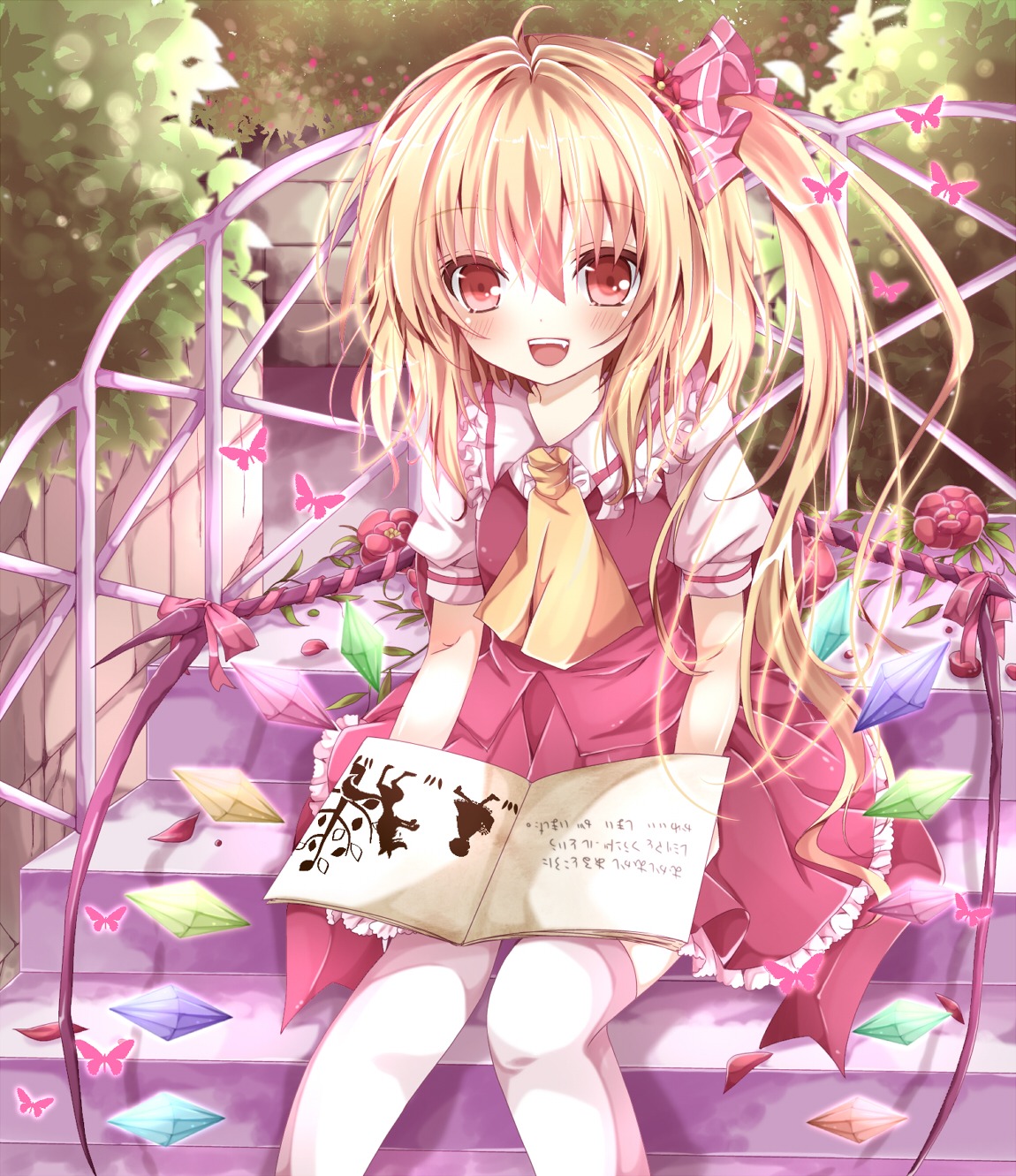 flandre_scarlet nanase_nao thighhighs touhou wings