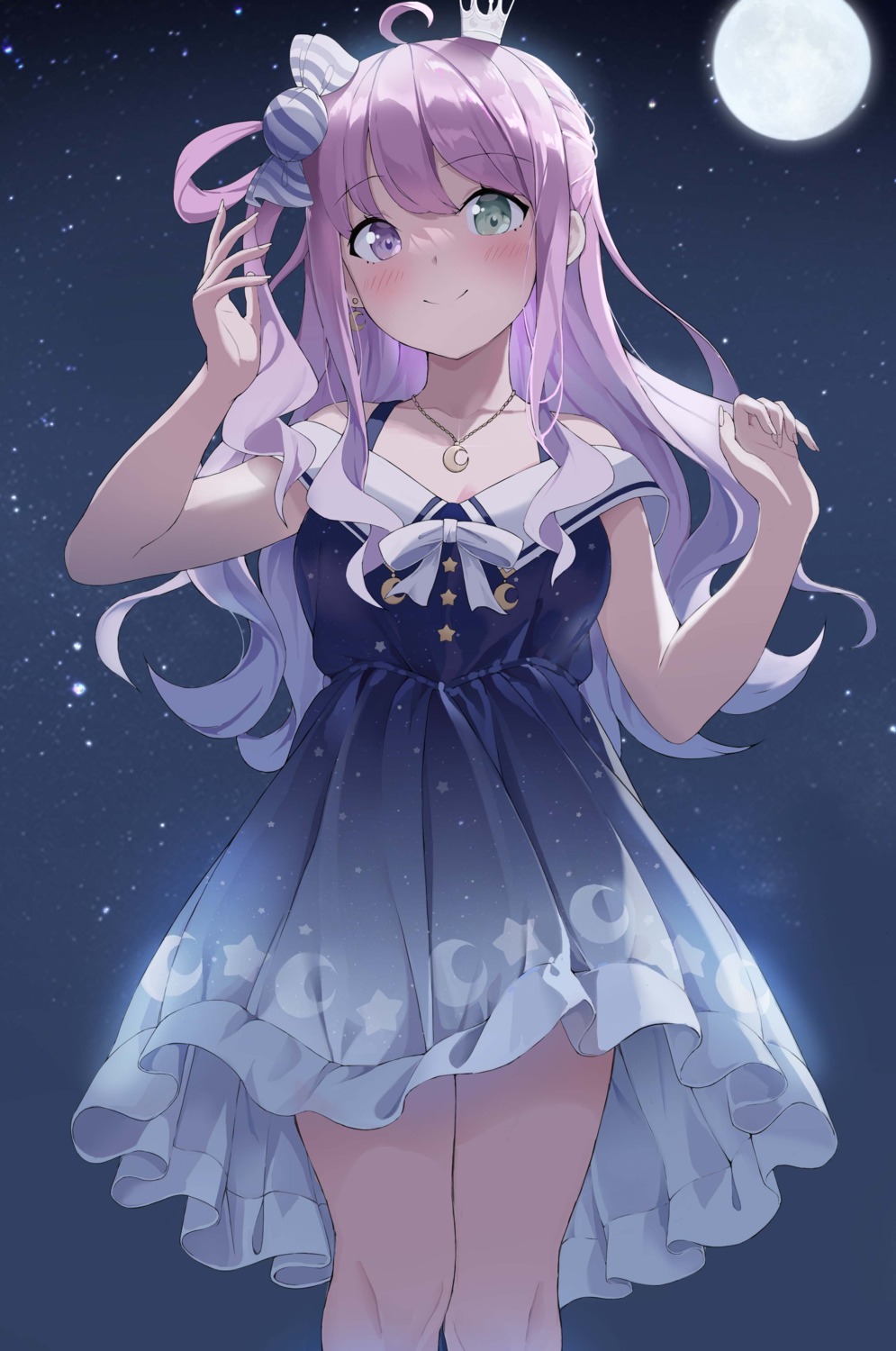 dress heterochromia himemori_luna hololive kiro_(kirotayu)