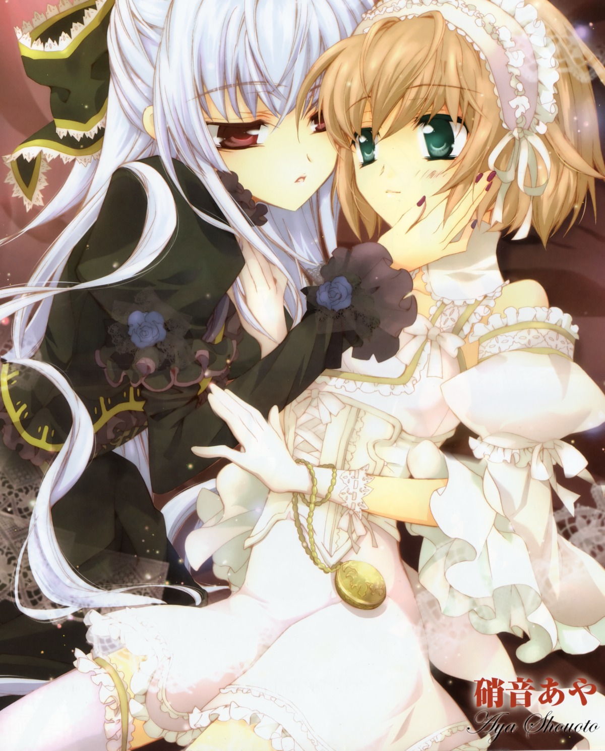 epitaph lolita_fashion shouoto_aya thighhighs yuri