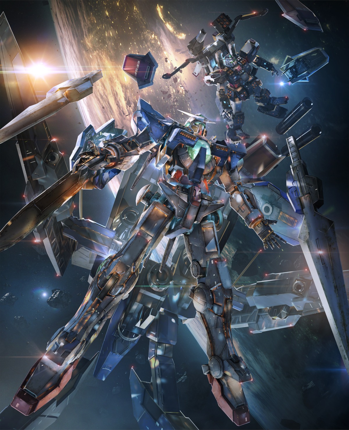 crossover gundam gundam_00 gundam_exia mecha