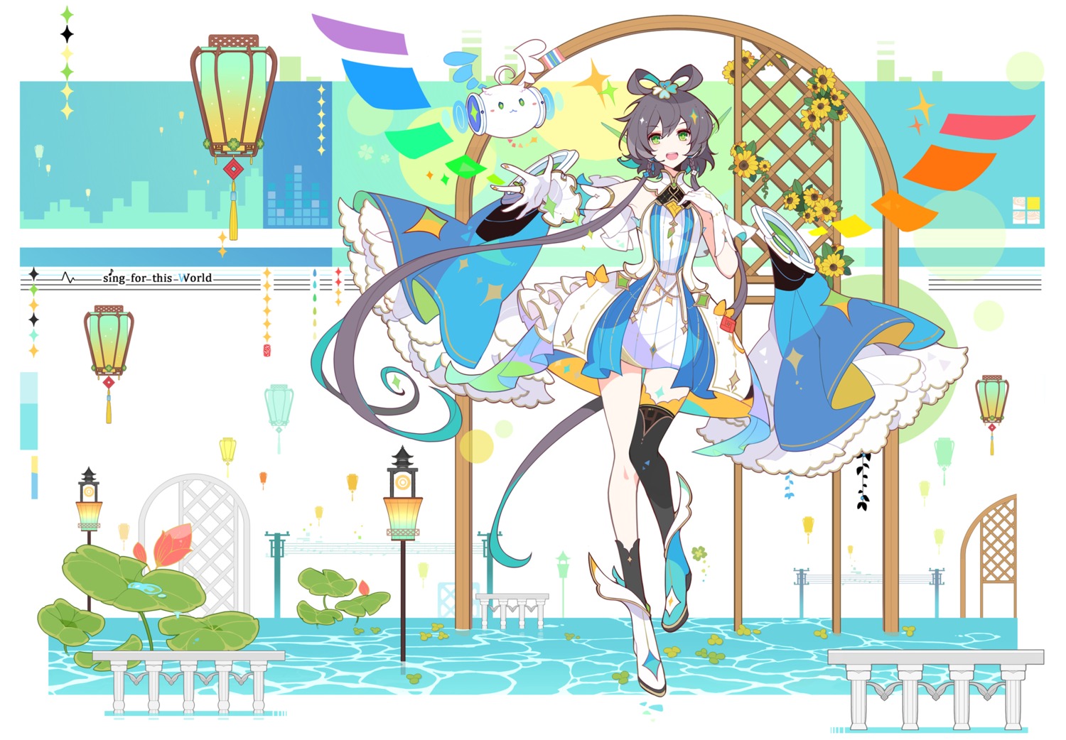 ideolo luo_tianyi thighhighs vocaloid