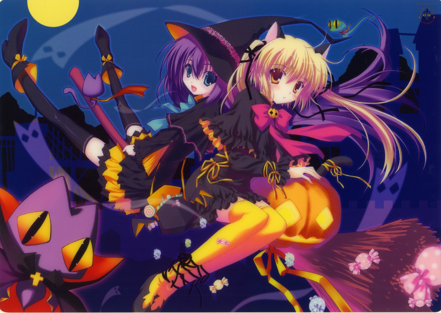 dress halloween ice_&_choco kokonobi nanao_naru poteneko scanning_dust thighhighs witch