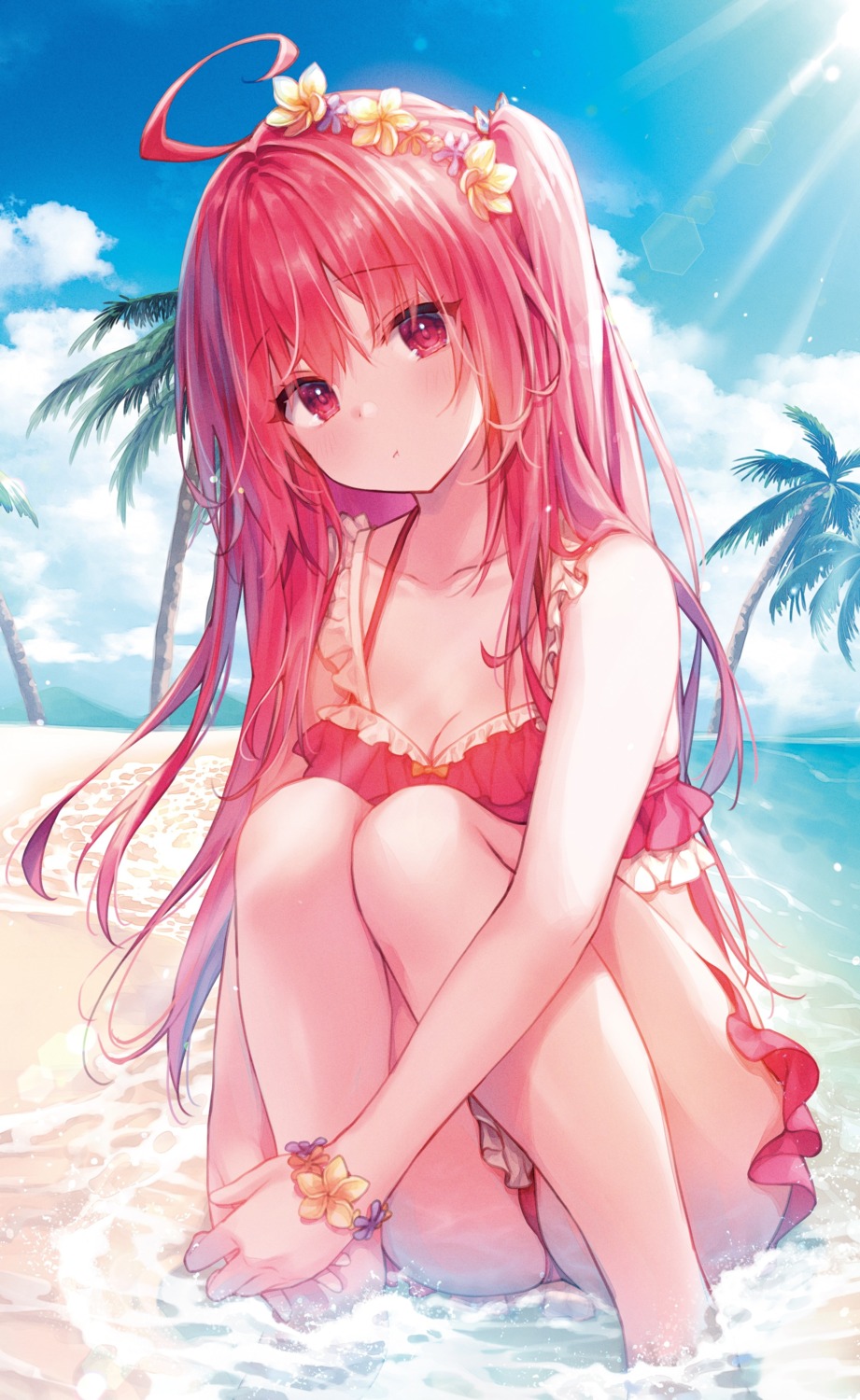 bikini cleavage konomi liar_liar saionji_sarasa skirt_lift swimsuits thong wet