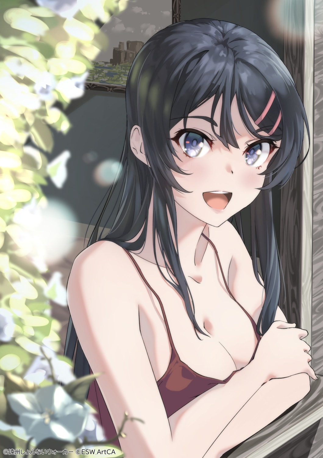 cleavage no_bra raiz_art_works sakurajima_mai seishun_buta_yarou