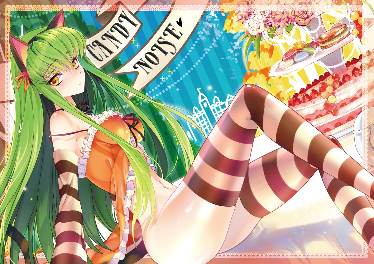 animal_ears bottomless c.c. code_geass nekomimi nunnally_in_wonderland rangetsu tail thighhighs