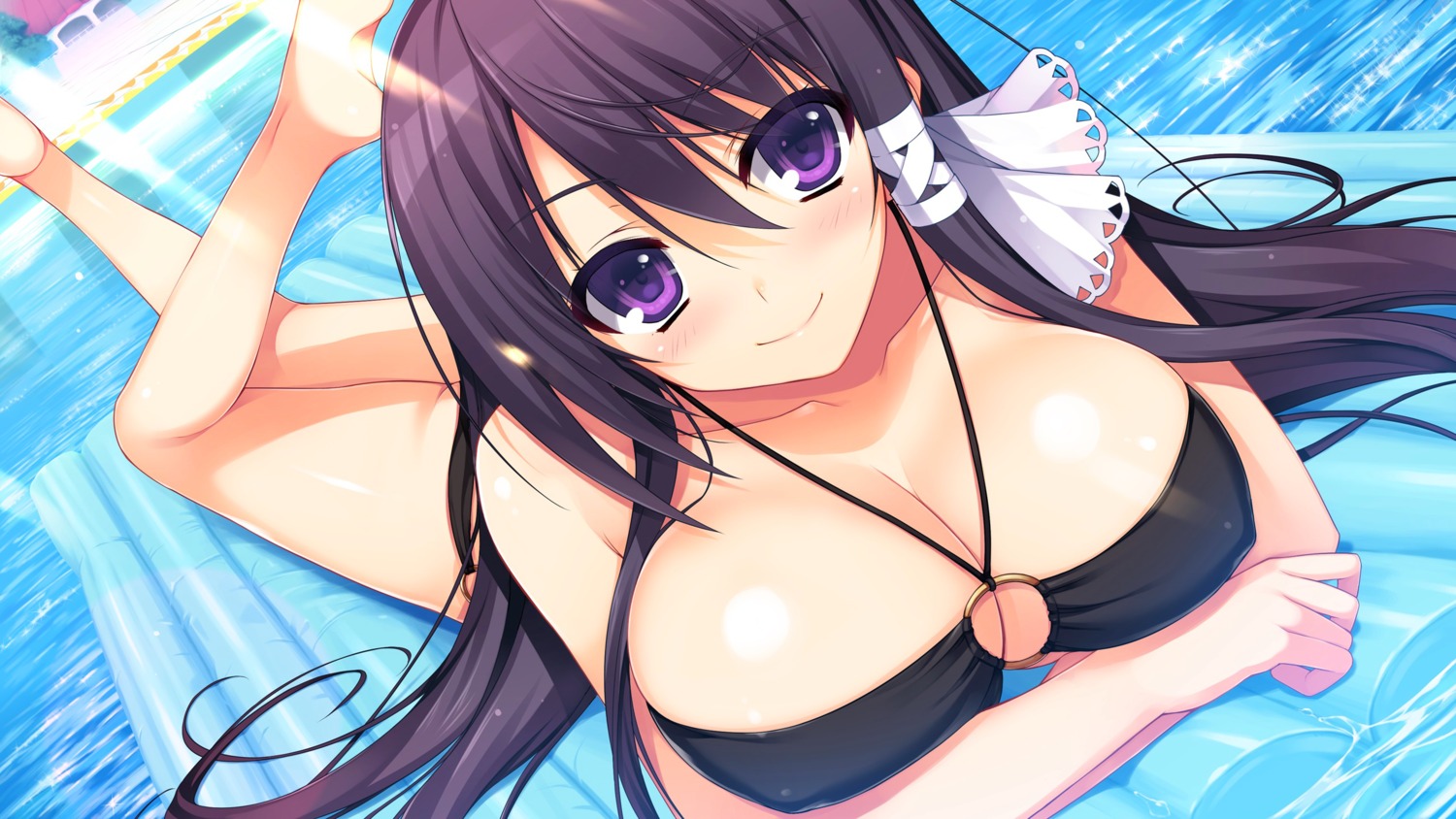 bikini cleavage erect_nipples game_cg mizuno_rin reminiscence swimsuits tigre tomose_shunsaku wet