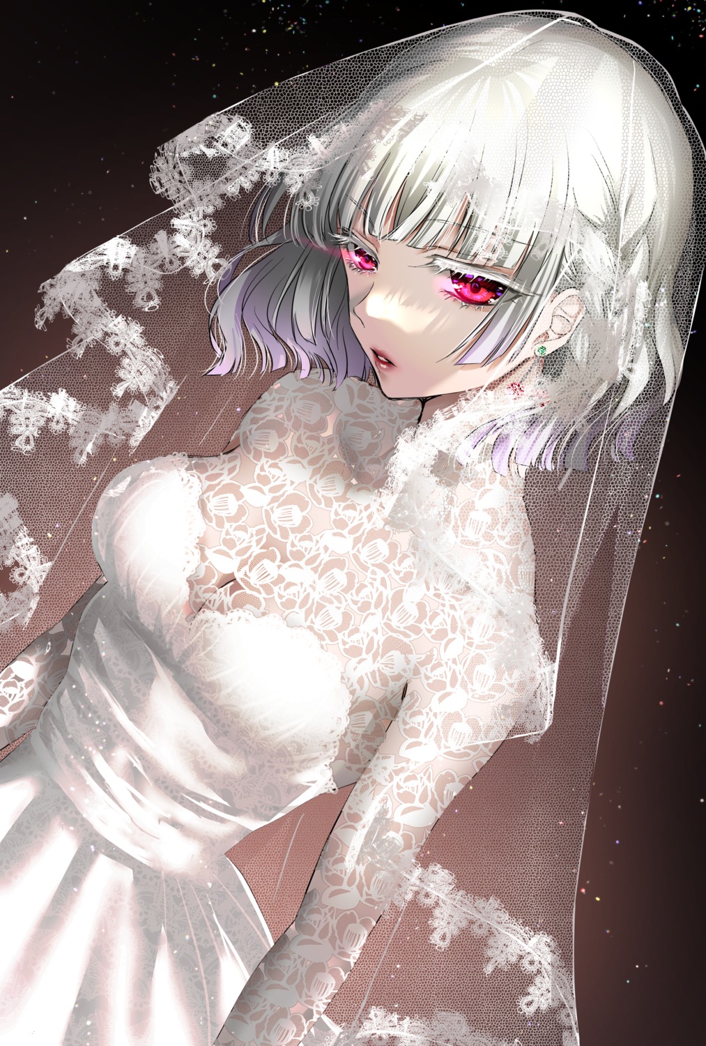 abe_hikaru dress no_bra see_through wedding_dress