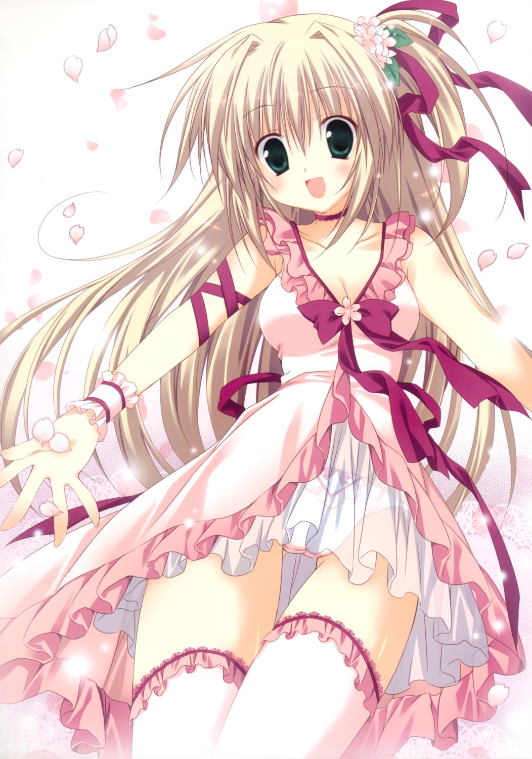 dress korie_riko pantsu see_through thighhighs