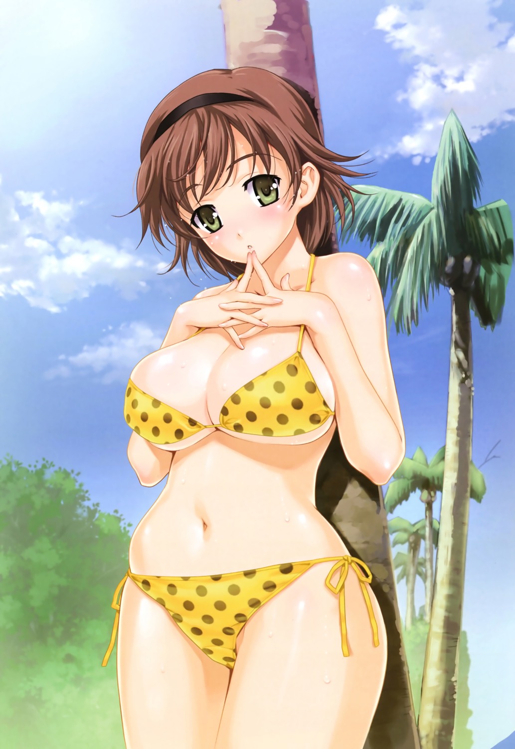 bikini happoubi_jin honma_natsume swimsuits wet zettai_shougeki_platonic_heart