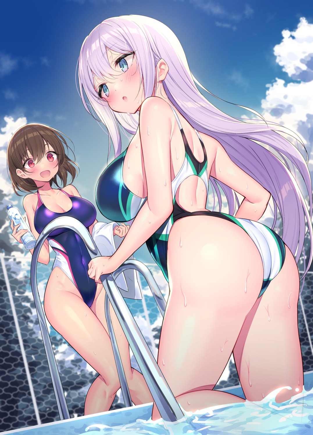 ass ichi-jirushi swimsuits wet